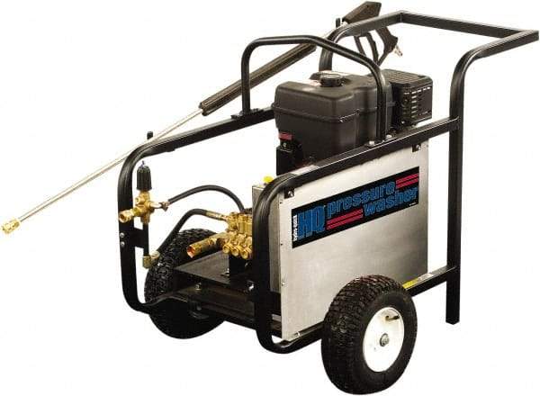 Value Collection - Gas, 18 hp, 4,000 psi, 5 GPM, Cold Water Pressure Washer - AR Triplex Ceramic Plunger, 50' x 3/8" Hose - Benchmark Tooling