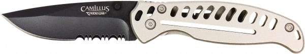 Clauss - 3" Blade, Drop Point Folding Knife - Stainless Steel - Benchmark Tooling