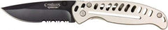 Clauss - 3" Blade, Drop Point Folding Knife - Stainless Steel - Benchmark Tooling