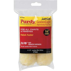 Purdy - 3/8" Nap, 4-1/2" Wide Paint Roller Cover - Semi-Smooth Texture, High Density Polyester - Benchmark Tooling
