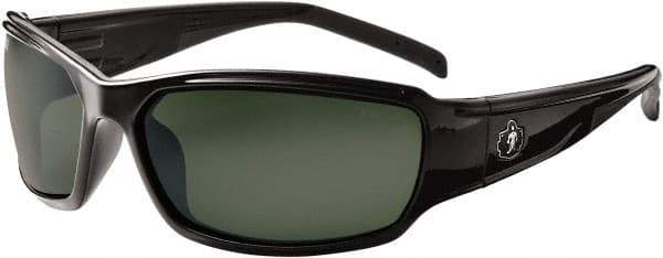Ergodyne - Green Lenses, Framed Polarized Glasses - Uncoated Lenses, Size Universal, Wrap Around - Benchmark Tooling