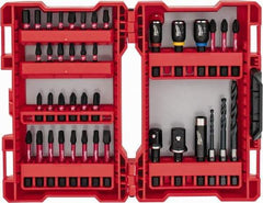 Milwaukee Tool - 40 Piece, Bit Set - 1/8 to 1/4" Hex, Phillips, Slotted, Torx, Square Point - Benchmark Tooling