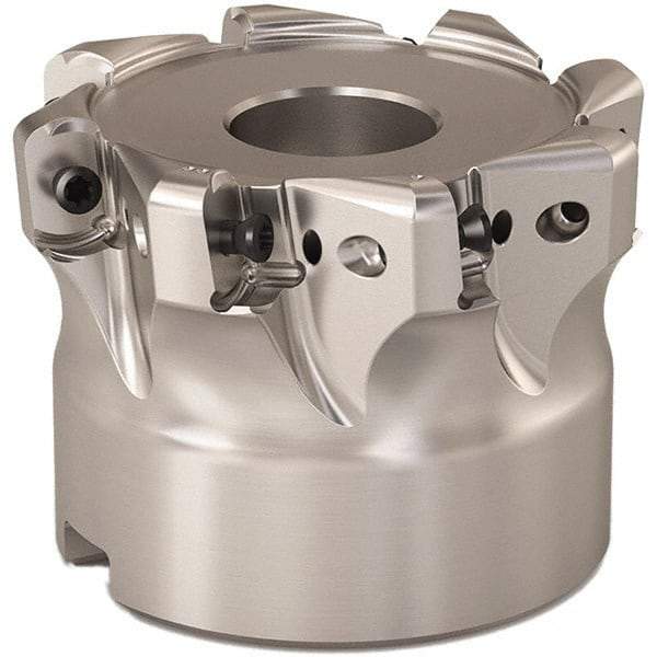 Seco - 2" Cut Diam, 0.9mm Max Depth, 3/4" Arbor Hole, 8 Inserts, LOHT06 Insert Style, Indexable Copy Face Mill - R220.21 Cutter Style, 1-1/2 High, Series Doubleoctomill - Benchmark Tooling