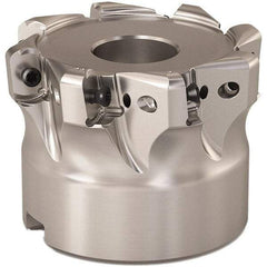 Seco - 2" Cut Diam, 0.9mm Max Depth, 3/4" Arbor Hole, 8 Inserts, LOHT06 Insert Style, Indexable Copy Face Mill - R220.21 Cutter Style, 1-1/2 High, Series Doubleoctomill - Benchmark Tooling