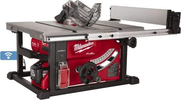 Milwaukee Tool - 8-1/4" Blade Diam, Table Saw - 630 RPM, 22" Table Depth x 22-1/2" Table Width, 18 Volts, 5/8" Arbor - Benchmark Tooling