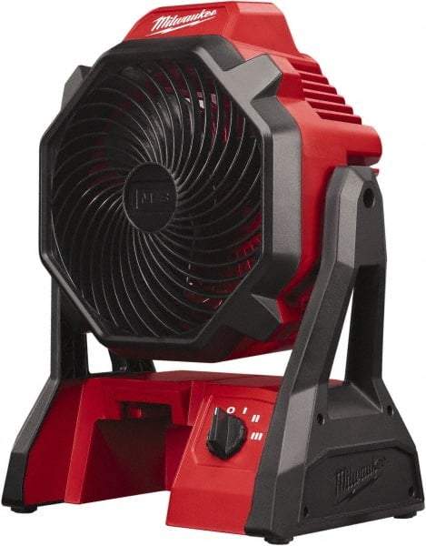 Milwaukee Tool - 7" Blade, 284 Max CFM, Cordless Fan - 2.5 Amps, 18 Volts, 3 Speed - Benchmark Tooling