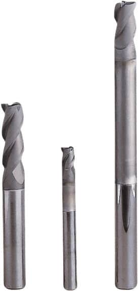 Seco - 4mm, 3 Flute, Single End, Solid Carbide, 0.3mm Corner Radius End Mill - 50mm OAL, 40° Helix, Right Hand Flute, 5mm LOC, Right Hand Cut, 20mm Extended Reach - Benchmark Tooling