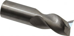 SGS - 3/4", 1" LOC, 3/4" Shank Diam, 3" OAL, 3 Flute, Solid Carbide Square End Mill - Single End, Uncoated, Spiral Flute, 38° Helix, Right Hand Cut, Right Hand Flute, Series 43 - Benchmark Tooling