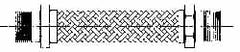 Made in USA - 30" OAL, 1/2" ID, 1,040 Max psi, Flexible Metal Hose Assembly - Benchmark Tooling