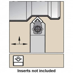 Kennametal - CSDN-MX, Neutral Cut, 0° Lead Angle, 1" Shank Height x 1" Shank Width, Negative Rake Indexable Turning Toolholder - 6" OAL, SN..X45. Insert Compatibility, Series Top Notch - Benchmark Tooling