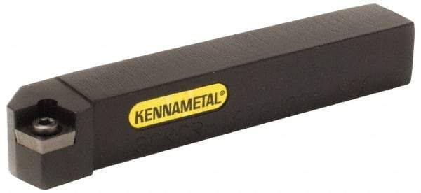 Kennametal - SCKC, Right Hand Cut, 15° Lead Angle, 20mm Shank Height x 20mm Shank Width, Neutral Rake Indexable Turning Toolholder - 125mm OAL, CC..09T3.. Insert Compatibility, Series Screw-On - Benchmark Tooling