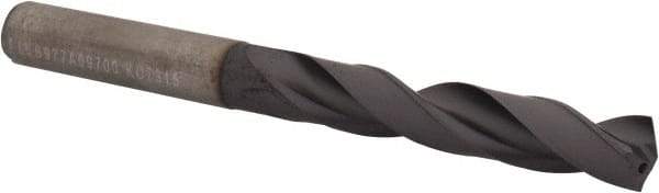 Kennametal - 9.7mm 140° Solid Carbide Jobber Drill - TiAlN Finish, Right Hand Cut, Spiral Flute, Straight Shank, 103mm OAL, Standard Point - Benchmark Tooling