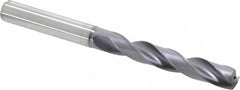 Kennametal - 7.7mm 140° Solid Carbide Jobber Drill - TiAlN Finish, Right Hand Cut, Spiral Flute, Straight Shank, 91mm OAL, Standard Point - Benchmark Tooling