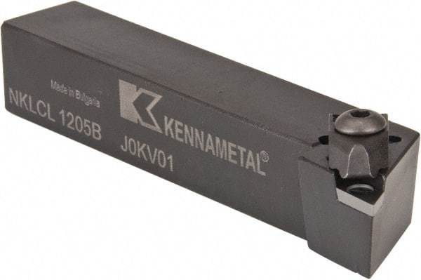 Kennametal - NP.., -5° Lead Angle NKLC External Left Hand Indexable Profiling Toolholder - 3/4" Shank Height x 3/4" Shank Width, 4-1/2" Long, Steel - Benchmark Tooling