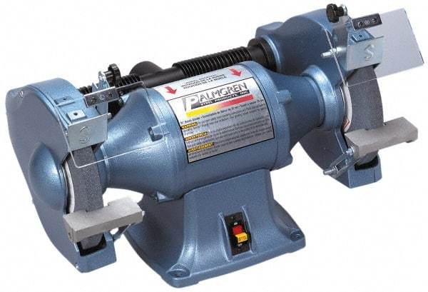 Palmgren - 10" Wheel Diam, 1 hp Grinder - 1" Arbor Hole Diam, 3 Phase, 1,725 Max RPM, 220/440 Volts - Benchmark Tooling