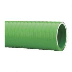 Made in USA - 1-1/2" Inside x 1-13/16" Outside Diam, PVC Liquid Suction & Discharge Hose - Green, 100' Long, 28 Vacuum Rating, 85 psi Working Pressure - Benchmark Tooling