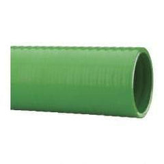 Made in USA - 2" Inside x 2-3/8" Outside Diam, PVC Liquid Suction & Discharge Hose - Green, 100' Long, 28 Vacuum Rating, 80 psi Working Pressure - Benchmark Tooling