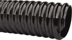 Made in USA - 2-1/2" ID, 28 Hg Vac Rating, 65 psi, PVC Vacuum & Duct Hose - 100' Long, Black, 7" Bend Radius, -10°F Min - Benchmark Tooling