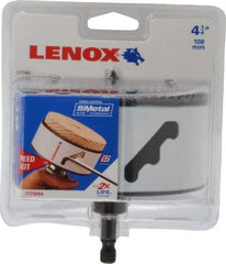 Lenox - 4-1/4" Diam, 1-1/2" Cutting Depth, Hole Saw - Bi-Metal Saw, Toothed Edge - Benchmark Tooling