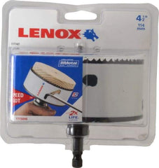 Lenox - 4-1/2" Diam, 1-1/2" Cutting Depth, Hole Saw - Bi-Metal Saw, Toothed Edge - Benchmark Tooling