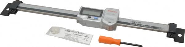 Mitutoyo - 0 to 6 Inch, 0.01mm Resolution Horizontal Electronic Linear Scale - 0.001 Inch Accuracy, Data Output, SR44 Battery - Benchmark Tooling