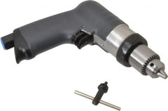 Ingersoll-Rand - 1/4" Keyed Chuck - Pistol Grip Handle, 3,000 RPM, 17 CFM, 0.4 hp, 90 psi - Benchmark Tooling