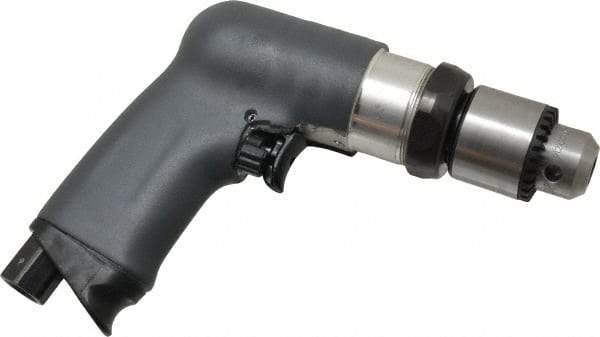 Ingersoll-Rand - 3/8" Reversible Keyed Chuck - Pistol Grip Handle, 2,000 RPM, 17 CFM, 0.4 hp, 90 psi - Benchmark Tooling