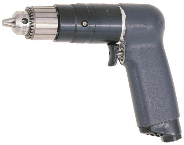 Ingersoll-Rand - 1/4" Keyed Chuck - Pistol Grip Handle, 3,100 RPM, 20 CFM, 0.51 hp, 90 psi - Benchmark Tooling