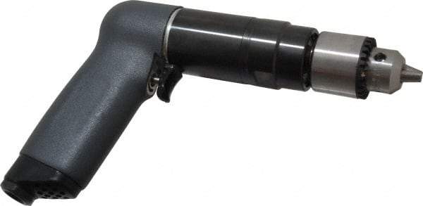 Ingersoll-Rand - 3/8" Keyed Chuck - Pistol Grip Handle, 350 RPM, 20 CFM, 0.51 hp, 90 psi - Benchmark Tooling