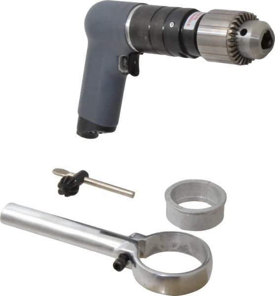 Ingersoll-Rand - 1/2" Keyed Chuck - Pistol Grip Handle, 600 RPM, 25 CFM, 0.75 hp, 90 psi - Benchmark Tooling