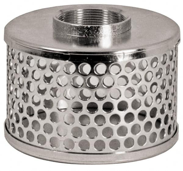 Kuriyama of America - 8" Hose, Round Hole Strainer - Plated Steel - Benchmark Tooling