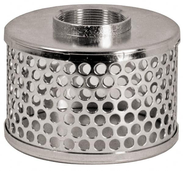 Dixon Valve & Coupling - 4" Hose, Round Hole Strainer - Stainless Steel - Benchmark Tooling