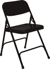 NPS - 18-1/4" Wide x 20-1/4" Deep x 29-1/2" High, Steel Standard Folding Chair - Black - Benchmark Tooling