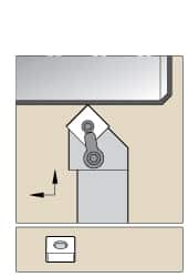 Kennametal - MSSN, Right Hand Cut, 45° Lead Angle, 1-1/2" Shank Height x 1-1/2" Shank Width, Negative Rake Indexable Turning Toolholder - 6" OAL, SN..64. Insert Compatibility, Series Kenloc - Benchmark Tooling