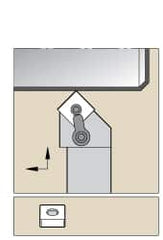 Kennametal - MSSN, Right Hand Cut, 45° Lead Angle, 1-1/2" Shank Height x 1-1/2" Shank Width, Negative Rake Indexable Turning Toolholder - 6" OAL, SN..64. Insert Compatibility, Series Kenloc - Benchmark Tooling
