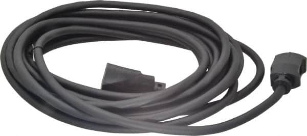 Southwire - 25', 14/3 Gauge/Conductors, Black Outdoor Extension Cord - 1 Receptacle, 15 Amps, UL SJEOW, NEMA 5-15P, 5-15R - Benchmark Tooling