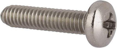 Value Collection - #8-32 UNC, 3/4" Length Under Head Phillips Drive Machine Screw - Pan Head, Grade 316 Stainless Steel, Uncoated, Without Washer - Benchmark Tooling