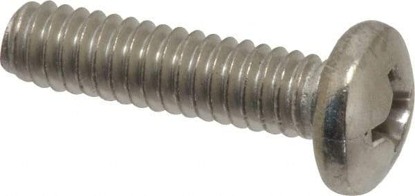 Value Collection - 1/4-20 UNC, 1" Length Under Head Phillips Drive Machine Screw - Pan Head, Grade 316 Stainless Steel, Uncoated, Without Washer - Benchmark Tooling