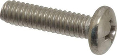 Value Collection - 1/4-20 UNC, 1" Length Under Head Phillips Drive Machine Screw - Pan Head, Grade 316 Stainless Steel, Uncoated, Without Washer - Benchmark Tooling
