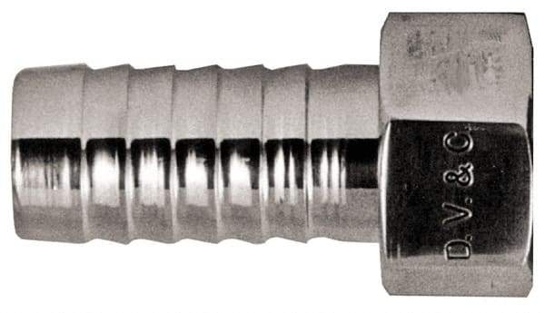 Dixon Valve & Coupling - 1-1/4" Stainless Steel Suction Female Coupling withNut - Short Shank - Benchmark Tooling