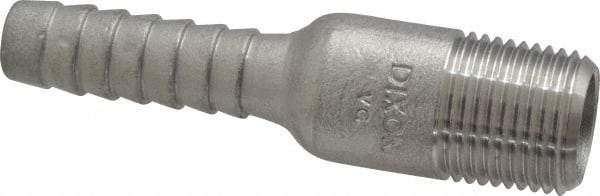 Dixon Valve & Coupling - 1/2" Pipe ID, Threaded Combination Nipple for Hoses - Male NPT, 316 Stainless Steel - Benchmark Tooling