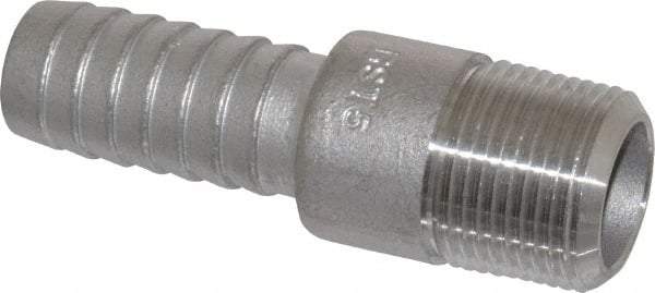 Dixon Valve & Coupling - 3/4" Pipe ID, Threaded Combination Nipple for Hoses - Male NPT, 316 Stainless Steel - Benchmark Tooling