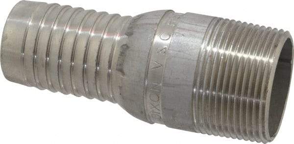 Dixon Valve & Coupling - 1-1/4" Pipe ID, Threaded Combination Nipple for Hoses - Male NPT, 316 Stainless Steel - Benchmark Tooling