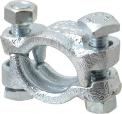 Dixon Valve & Coupling - 1-1/8 to 1-3/16" OD, Double Bolt Iron Clamp - Plated Malleable Iron - Benchmark Tooling