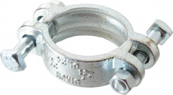 Dixon Valve & Coupling - 2-7/64 to 2-19/64" OD, Double Bolt Iron Clamp - Plated Malleable Iron - Benchmark Tooling