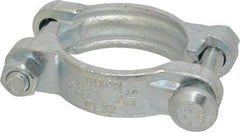 Dixon Valve & Coupling - 2-5/16 to 2-5/8" OD, Double Bolt Iron Clamp - Plated Malleable Iron - Benchmark Tooling