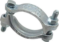 Dixon Valve & Coupling - 2-1/2 to 2-3/4" OD, Double Bolt Iron Clamp - Plated Malleable Iron - Benchmark Tooling