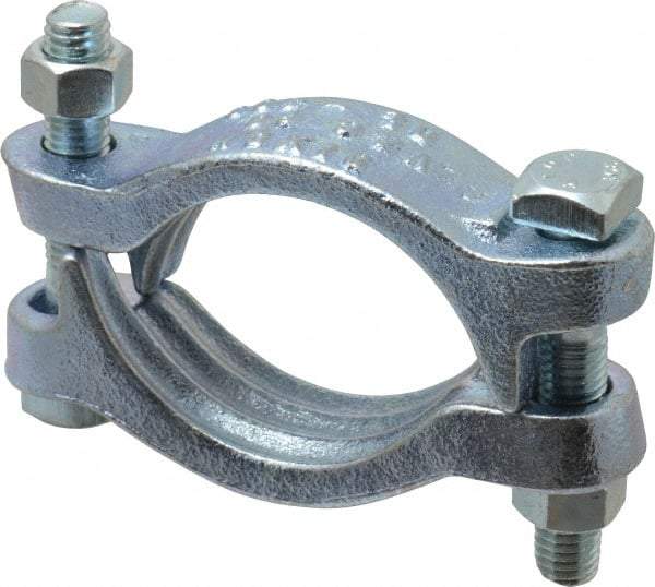 Dixon Valve & Coupling - 2-3/4 to 3-1/16" OD, Double Bolt Iron Clamp - Plated Malleable Iron - Benchmark Tooling