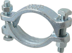 Dixon Valve & Coupling - 3-1/4 to 3-1/2" OD, Double Bolt Iron Clamp - Plated Malleable Iron - Benchmark Tooling