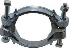 Dixon Valve & Coupling - 4-1/32 to 4-9/32" OD, Double Bolt Iron Clamp - Plated Malleable Iron - Benchmark Tooling